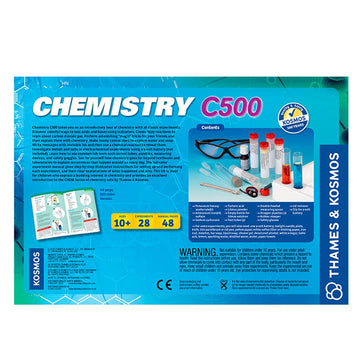 Thames & Kosmos Chemistry Chem C500 Science Kit With 28 Guided Experiments 48 Page Science Guide Parents’ Choice Silver Award Winner, 13.1' L X 2.6' W X 8.9' H