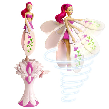Sky Dancers Fuchsia Fantasy  The Original Flying Doll Toy  Pull String Powered, Use Indoors or Outdoors, No Batteries Required