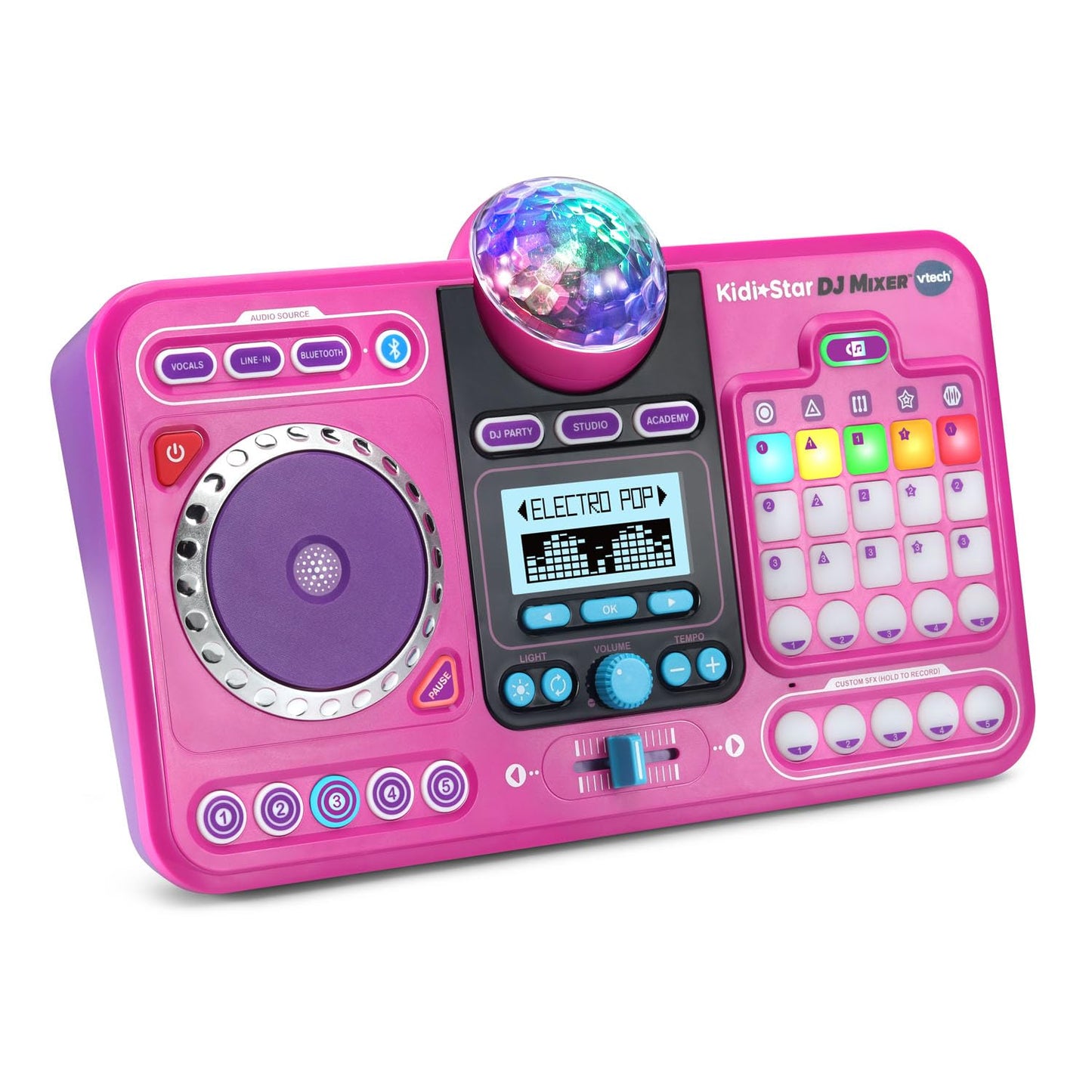 VTech Kidi Star DJ Mixer - Pink, 14.4" x 9.3" x 3.6", Plastic, Model 80-547335
