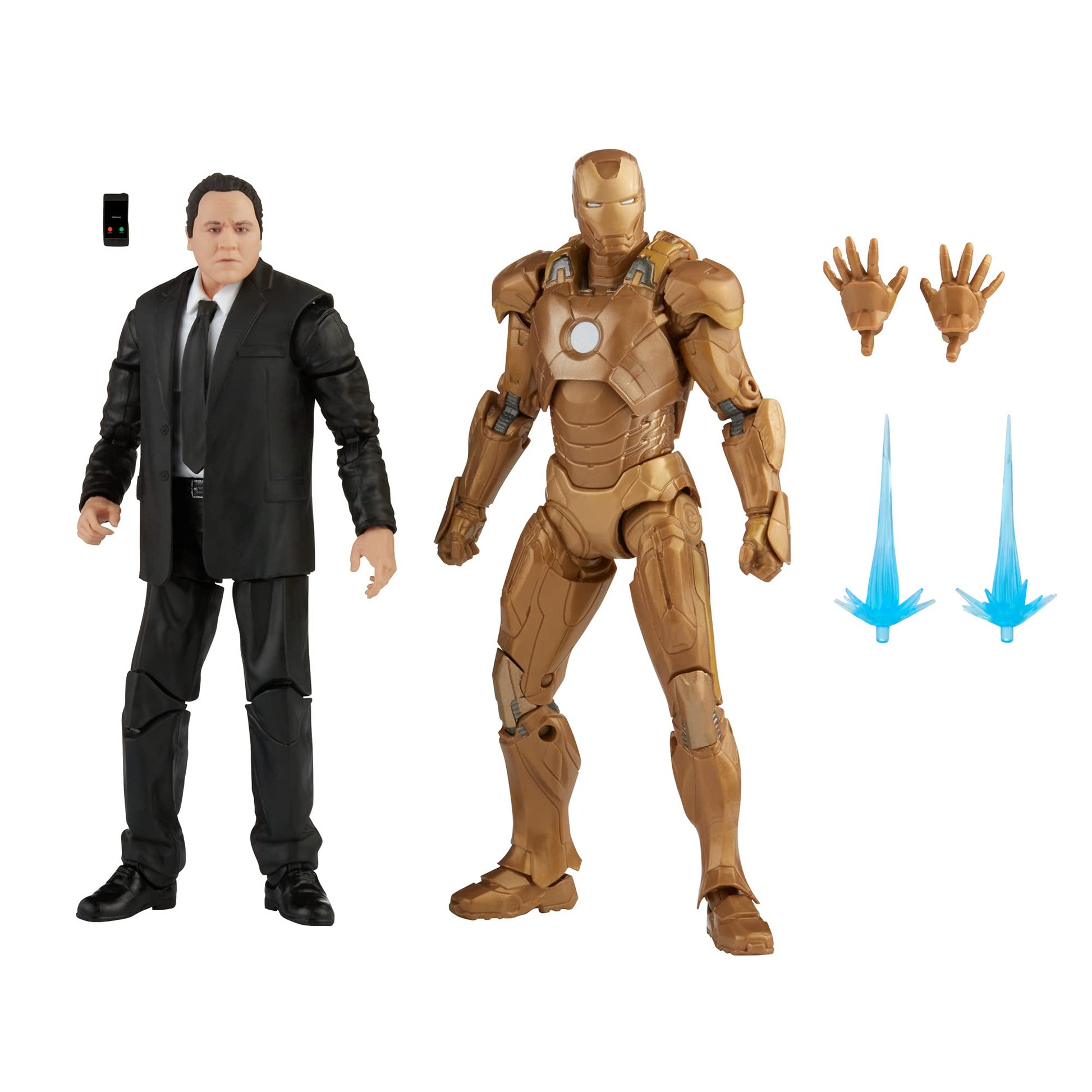 Hasbro Marvel Legends Series   Action Toy 2-Pack Happy Hogan and Iron Man Mark 21  Infinity Saga Characters  enhanced Design  2 Figures and 5 Accessories  Multicoloured (F0191)