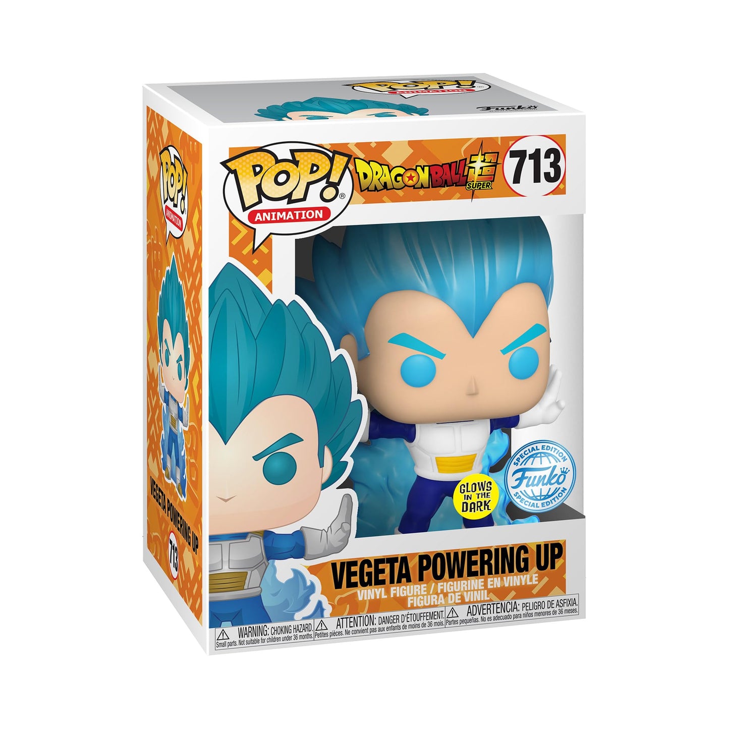 Funko Pop! Animation Dragonball Vegeta Powering Up Glow in Dark limited availability #713