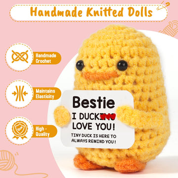 Mbl Bestie Best Friend Women Birthday - I Duck Love You, Funny Handmade Positive Emotional Knitted Duck For Female Women Bff Fri