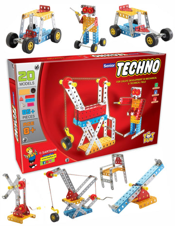 Sartham Senior Techno, Age 8+ | Stem Mechanical And Educational Diy Toy Kit For Kids | Model Building Engineering Game For Kids 