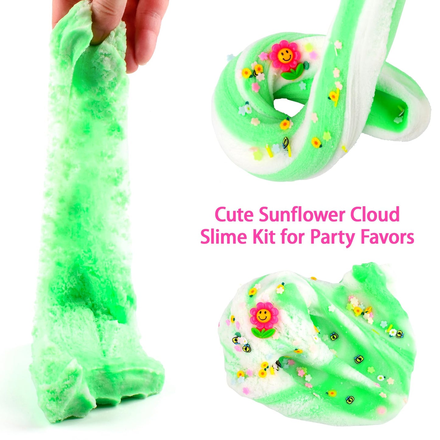 11 Pack Mini Cloud Slime Kit, Slime With Avocado, Rose, Claw And Unicorn Charms, Mess-Free, Scented Diy Slime For Girls Boys, St