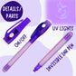 4E's Novelty 12 Invisible Ink Pen with UV Light, 12 Mini Top Secret Notebook and 12 White Goodie Bags - Fun Bulk Party Favors fo