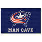 FANMATS 14420 Columbus Blue Jackets Man Cave Tailgater Rug - 5ft. x 6ft. Sports Fan Area Rug, Home Decor Rug and Tailgating Mat