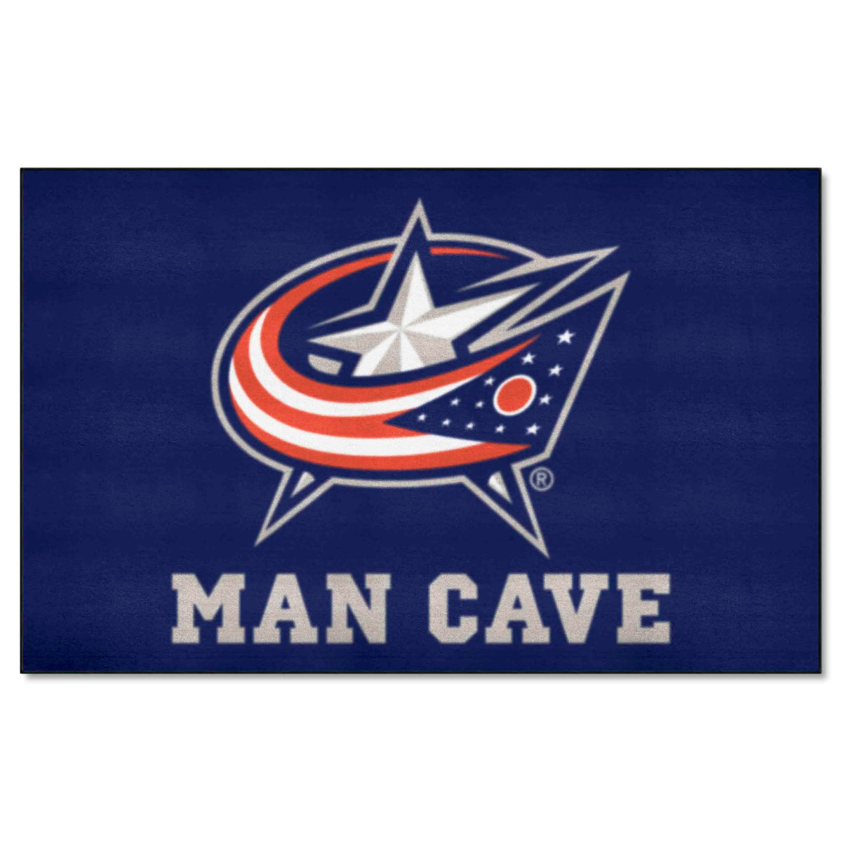 FANMATS 14420 Columbus Blue Jackets Man Cave Tailgater Rug - 5ft. x 6ft. Sports Fan Area Rug, Home Decor Rug and Tailgating Mat
