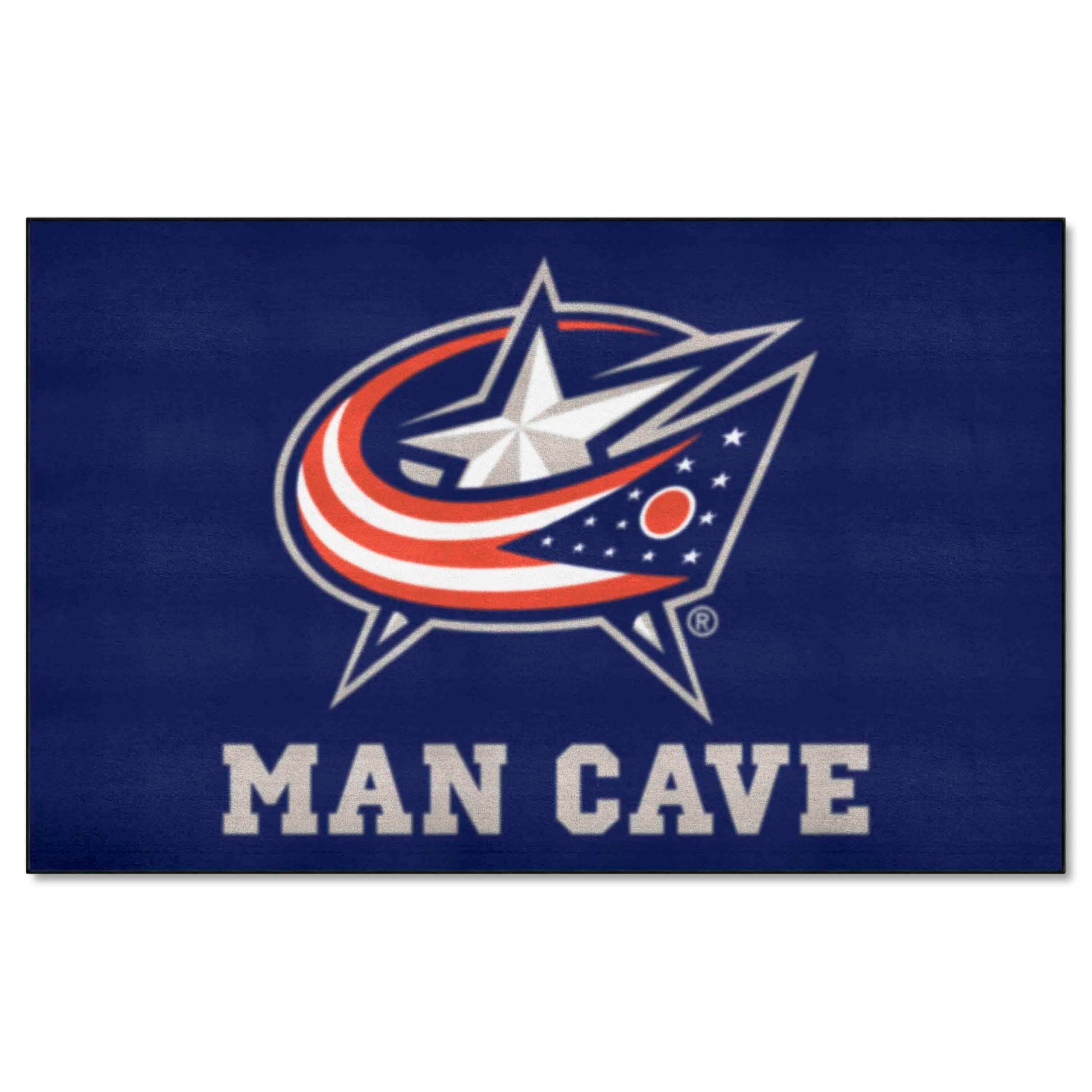 FANMATS 14420 Columbus Blue Jackets Man Cave Tailgater Rug - 5ft. x 6ft. Sports Fan Area Rug, Home Decor Rug and Tailgating Mat