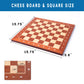 GSE Games & Sports Expert Chess Board - Professional Sapele & Maple Inlaid, Medium 15.75", Portable for Beginners & Adults