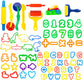 Pecopcock Play Dough Tools Set For Kids 69Pcs Dough Accessories Letter Molds, Rollers And Cutters, Numeral Molds Various Plastic