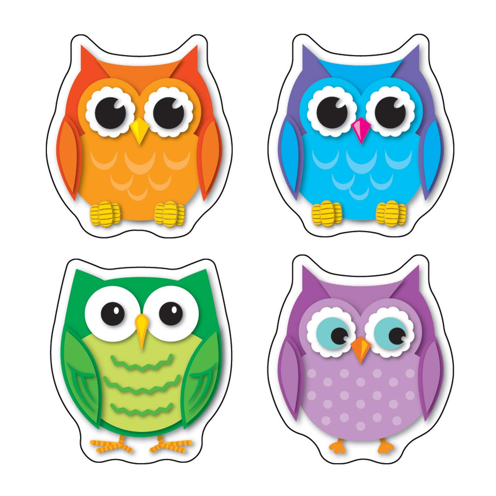 Carson Dellosa 72 Owl Stickers for Kids, 6 Sheets of Birds for Kid Crafts, Halloween, Scrapbooking, Water Bottle, Teacher Planne