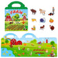 Reusable Sticker Book For Kids, Farm Stickers Educational Learning Toys Travel Stickers Activity Books For Toddler Girls Boys Age 3+ Birthday Gifts