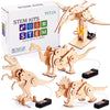 Dinosaur Stem Kits For Kids Ages 6-8-10-12, 4 In 1 Stem Projects, Wood Building Toys For Boys Age 8-12, Build It Yourself Woodwo