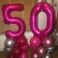 40 Inch Hot Pink 40 Number Balloons Giant Jumbo Huge 40 Foil Mylar Helium Number Digital Balloons Dark Pink Birthday Mylar Digit