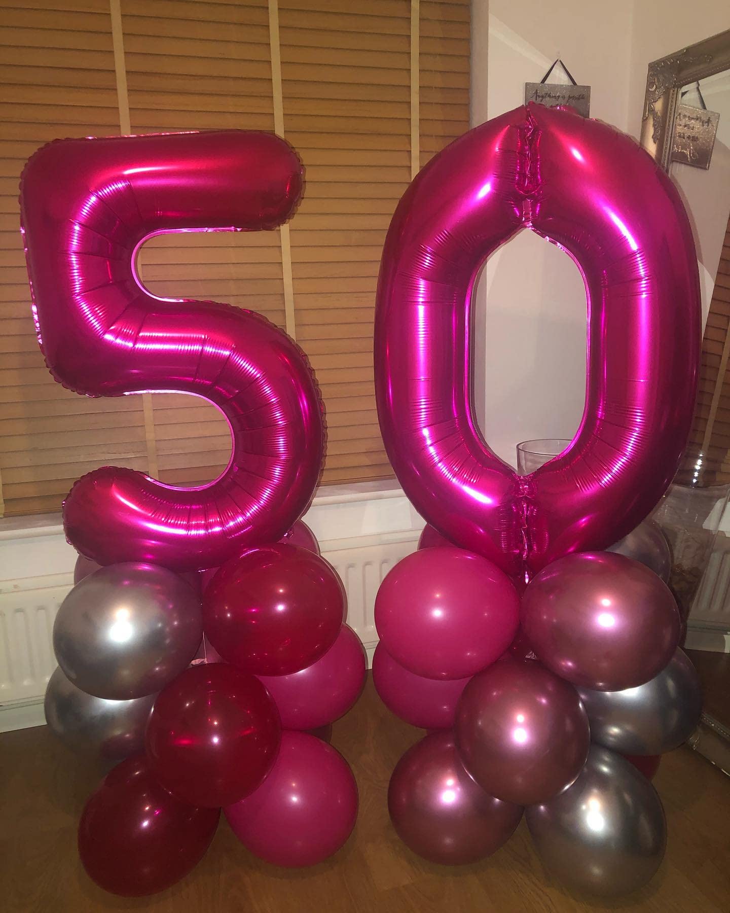 40 Inch Hot Pink 40 Number Balloons Giant Jumbo Huge 40 Foil Mylar Helium Number Digital Balloons Dark Pink Birthday Mylar Digit