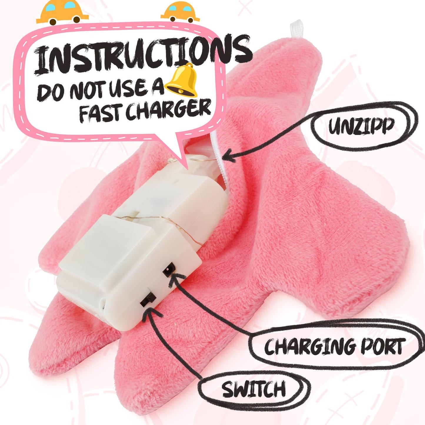 WORDFANIDAYE Angry Starfish Toy That can Move Sing and Imitate Speech,Angry Star Plush Interesting Backpack Pendant Funny Plush,