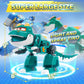 Super Wings Dinosaur Toys Tino - 15'' Green Robot with Spray, Lights & Roar Sounds, Action Figure for Kids 3-5, Model 760437