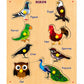 Wooden Birds Puzzle Board For Kids | Bird Shape Matching Puzzle | Montessori Educational Wooden Toy For Toddlers | Early Learnin