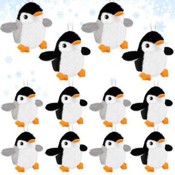 Kasyat 12 Pieces Mini Plush Penguin Stuffed Toys Animal, Cute Small Baby Penguin Stuffed Doll Keyholder Bag Pendant Birthday Party Favor Present For Mother'S Day Boys Girls Gifts(Classic Style)