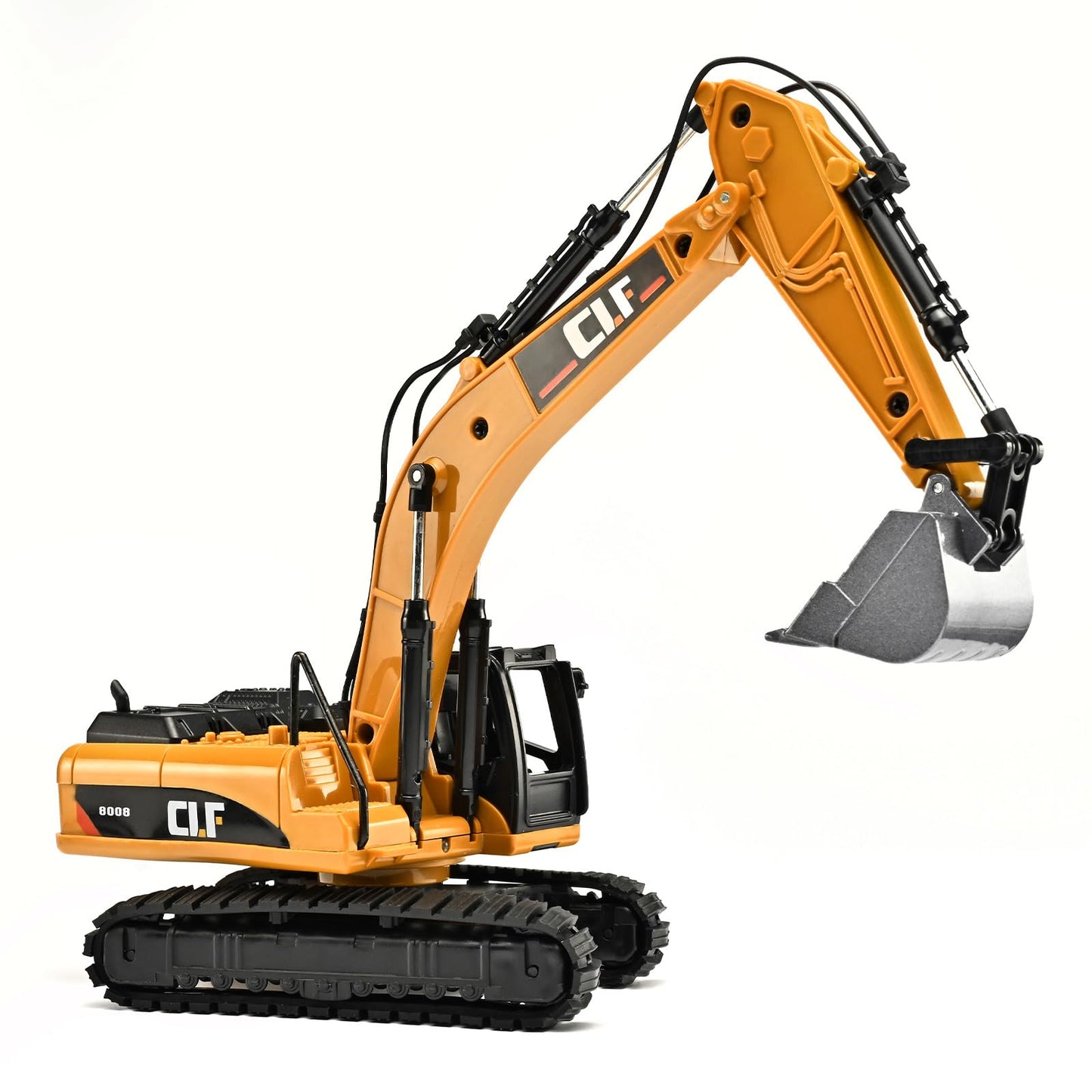 NOVAFUSION Excavator Toys for Boys 3-5 Year Old,Crawler Excavator Toy with Rotatable Fuselage Workbench and Stretchable Robotic 