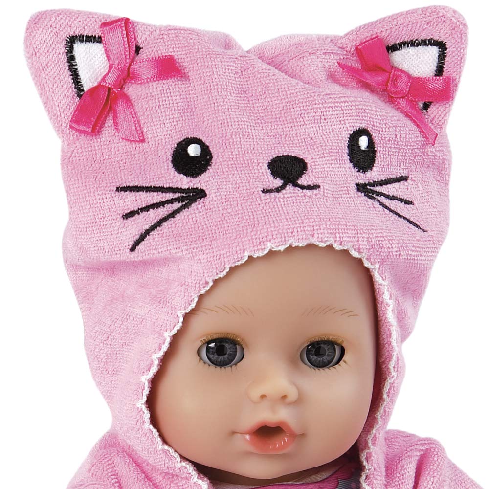 Adora Bath Time Babies Collection, 13' Baby Doll And Clothes Set, Made With Fresh Powder Scent And Exclusive Quickdri Vinyl Body, Birthday Gift For Ages 1+ - Kitty