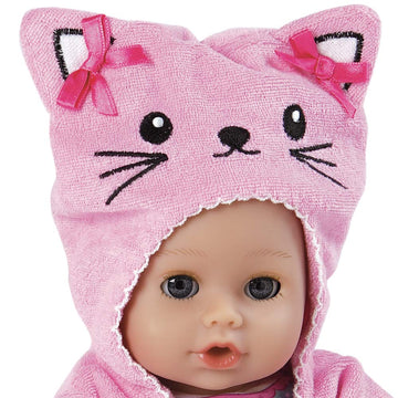 Adora Bath Time Babies Collection, 13' Baby Doll And Clothes Set, Made With Fresh Powder Scent And Exclusive Quickdri Vinyl Body, Birthday Gift For Ages 1+ - Kitty