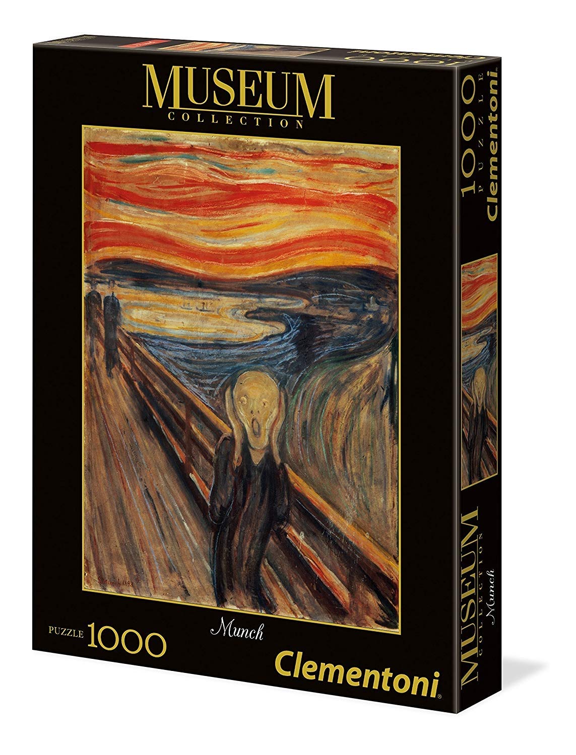 Clementoni 39377-Museum Collection Puzzle For Children And Adults-Munch: The Scream-1000 Pieces, 35 X 4 X 25 Centimetres
