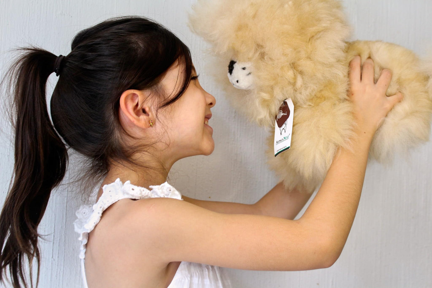 Alpacanext Lion Handmade On Real Alpaca Wool. Alpaca Stuffed Animal. Soft, Cute And Cuddly Alpaka Plush Toy (11 Inches, Beige Ma