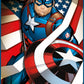 Buffalo Games Captain America 100 Piece Jigsaw Puzzle - Large Multicolor Paper Puzzle for Families - Model 4838