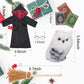 Nevgvup Wizard Christmas Elf Accessories For Elf Doll Clothes Christmas Costume Includes Broom, Scarf, Mini Glasses, Mini Book A
