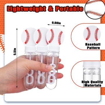 Pullcrease 16 Pcs Baseball Bubble Wands Party Favors Baseball Gifts Birthday Bubble Wand Bulk Baseball Party Decorations Basebal