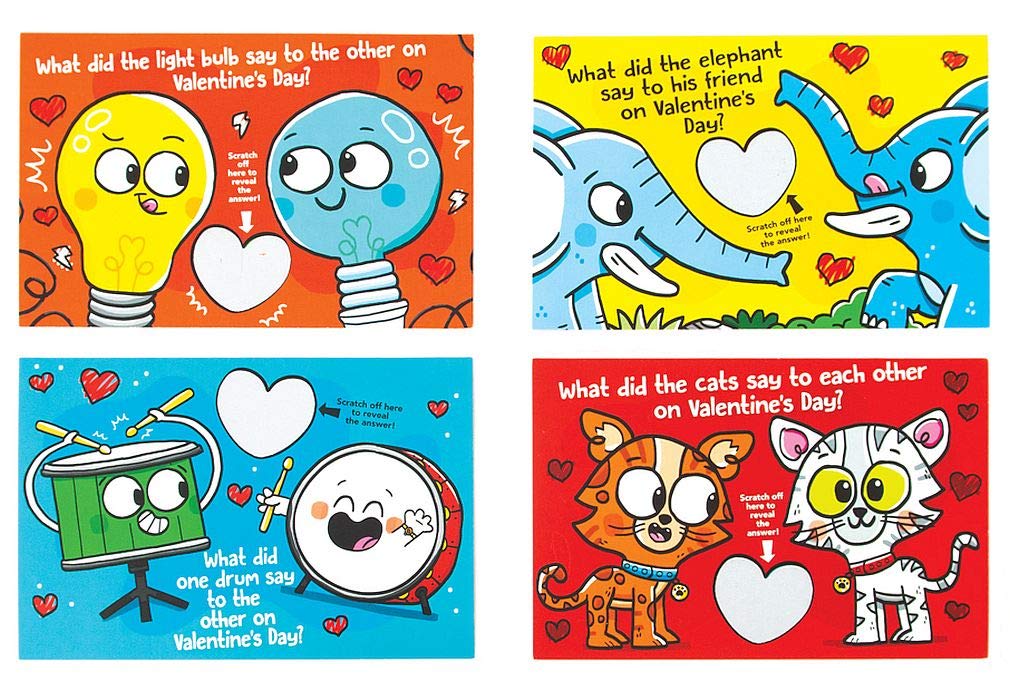 Playhouse Silly Joke Scratch-Off 28 Card Super Valentine Exchange Pack for Kids