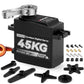 45KG Coreless Servo Motor High Torque Steering: Smraza 8.4V Waterproof Servo Digital Stainless Steel Gear Servo for RC 1/10 1/8