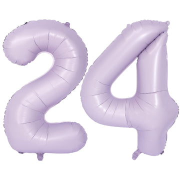 40 In Matte Purple Number Balloons Helium Foil Mylar Balloon Birthday Party Banquet Decoration Digital 24