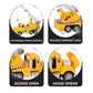 Driven by Battat - Construction Vehicles for Kids - Toddler Trucks - Set of 4 Toy Trucks - Lights & Sounds Cars & Trucks - Micro