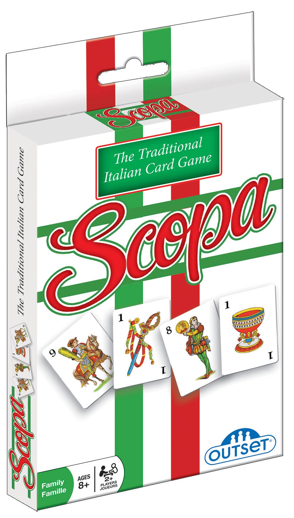 Outset Media Scopa Card Game - Travel Sized, 3 Games in 1, Multicolor, Ages 8+