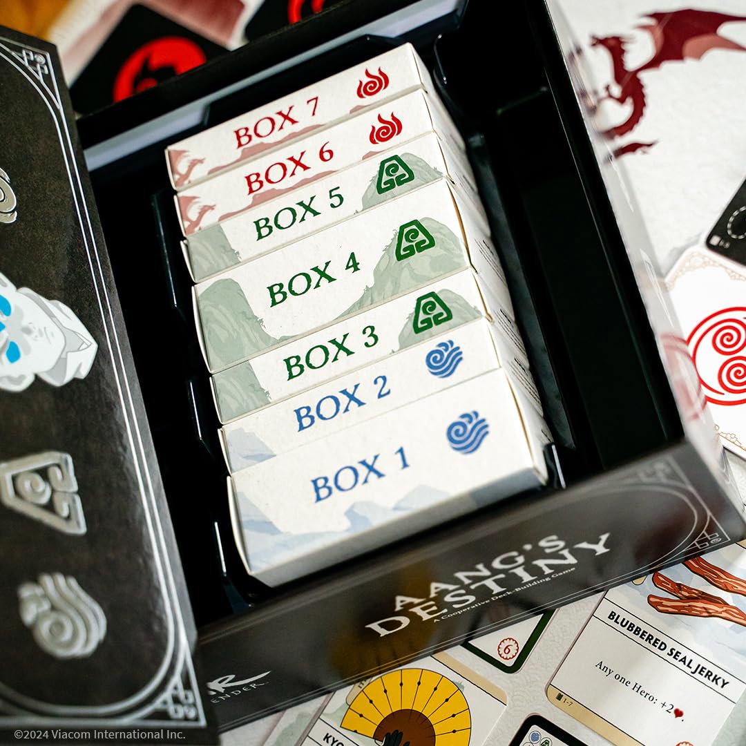 Avatar: The Last Airbender: Aang'S Destiny, Cooperative Deck Building Strategy Board Game, Play As Aang, Katara, Appa & More, Fun For Family Game Night, Ages 10+, 2-4 Players, 60 Minutes