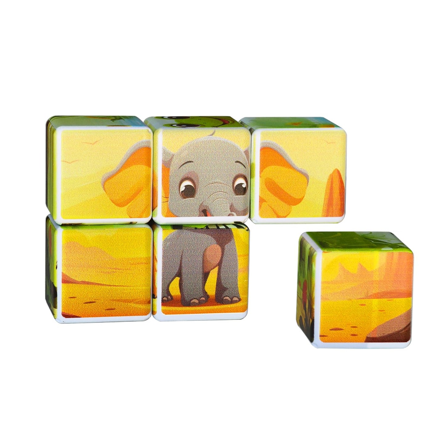 Pairez Toys 3D Magnetic Cubic Jigsaw Puzzle Toys For Toddlers, Large Building Blocks Cubes 1.65 Inches, Sensory & Montessori Toys For Kids 3-5