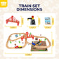 Toy Life Train Set 80Pcs Wooden Train Set With Crane, Wooden Train Tracks Toy Train Set For Toddlers 3 4 5, Wooden Toys Toddler