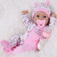 Aori Lifelike Reborn Baby Dolls Realistic Baby Girl Dolls 18 '' Newborn Baby Girl With Pink Doll Clothes For Girls 3+