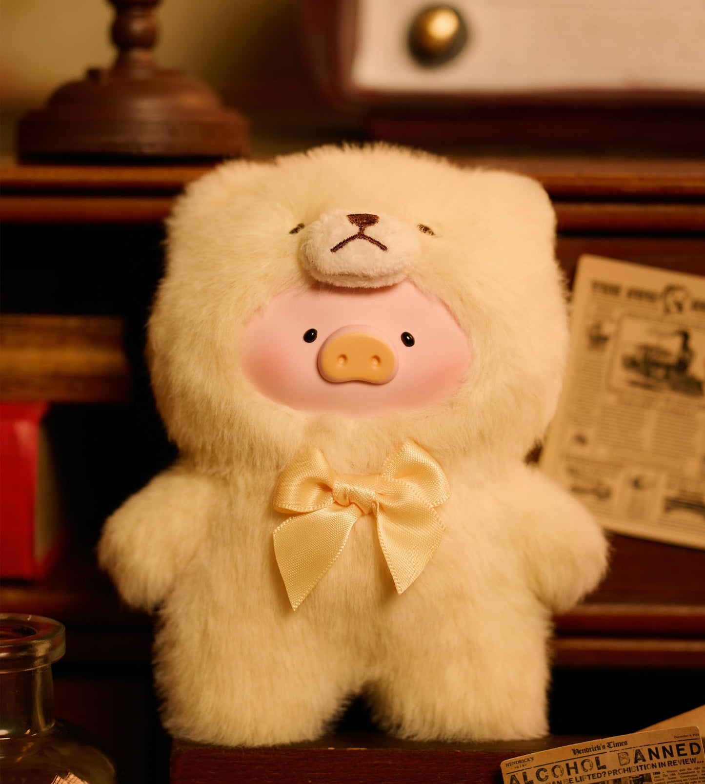 Maidimiao Lulu The Piggy Pig Vintage Bear Blind Box Figures 1Pc Plush Pendant Cute Collectible Toys Kawaii Birthday Gifts