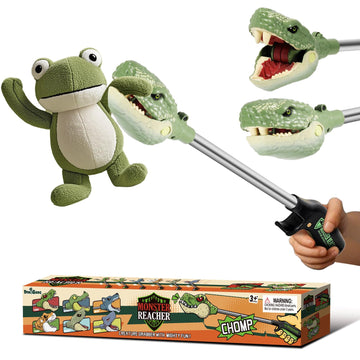 DINOBROS Snake Toy Grabber Reacher - Interactive Pick-Up Tool for Kids | 16-Inch Snake Chomper Head Design | Fun & Educational G