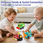 HOLA Toys for 1 2 3 Year Old Boy Birthday Gift - 3 PCS Friction-Powered Trucks & Propeller Plane Toy, Garbage Truck & Train Todd