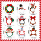 18 Pcs Christmas Picture Frame Ornament Craft Christmas Crafts for Kids Picture Frame Craft Hanging Santa Claus Snowman Reindeer