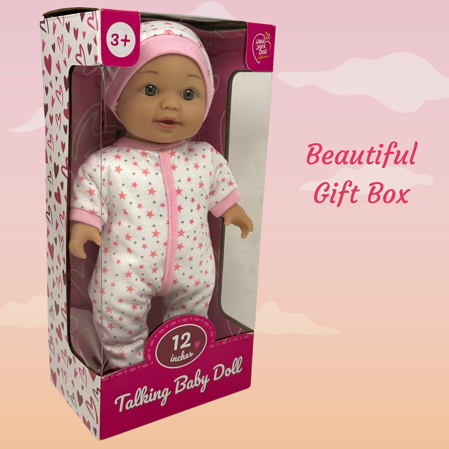 12 Inch Talking Baby Dolls For 3 Year Old Girls - Soft Body Interactive Baby Doll For Kids That Can Talk, Cry, Sing And Laugh -