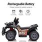 Hikiddo Kids Atv 4 Wheeler, 6V Ride-On Toy For Toddlers 1-3 Boys & Girls With Music, Forward & Reverse - Black