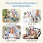 Qesfir Adjustable Baby Stroller Arch Toys - Car Seat Toys Play Arch Crib Bassinet Toy Activity Arch With Fascinating Toy For Sti