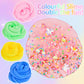 MERMAIDSLIME Pink Crunchy Clear Slime 13 OZ Bucket - Stretchy, Non-Sticky, Soft Stress Relief Toy for Kids, Birthday & Christmas Gifts