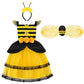 Relibeauty Bumble Bee Costume Kids Bee Costume Toddler Fancy Dress With Bee Wings Halloween Party,4T-4/110