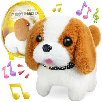 Smilesskiddo Walking Puppy Toys For Kids - Electronic Dog With Animated Walking, Wagging Tail And Storage Bag, Interactive Pet C